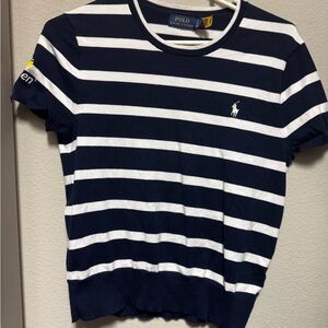 Polo Ralph Lauren Navy and White Striped T-Shirt